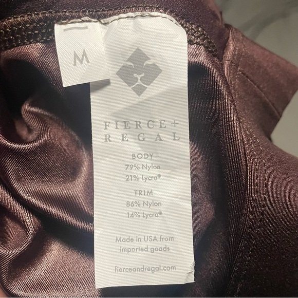 Fierce + Regal the one sleeve top in brown size medium new with tags - Picture 5 of 10